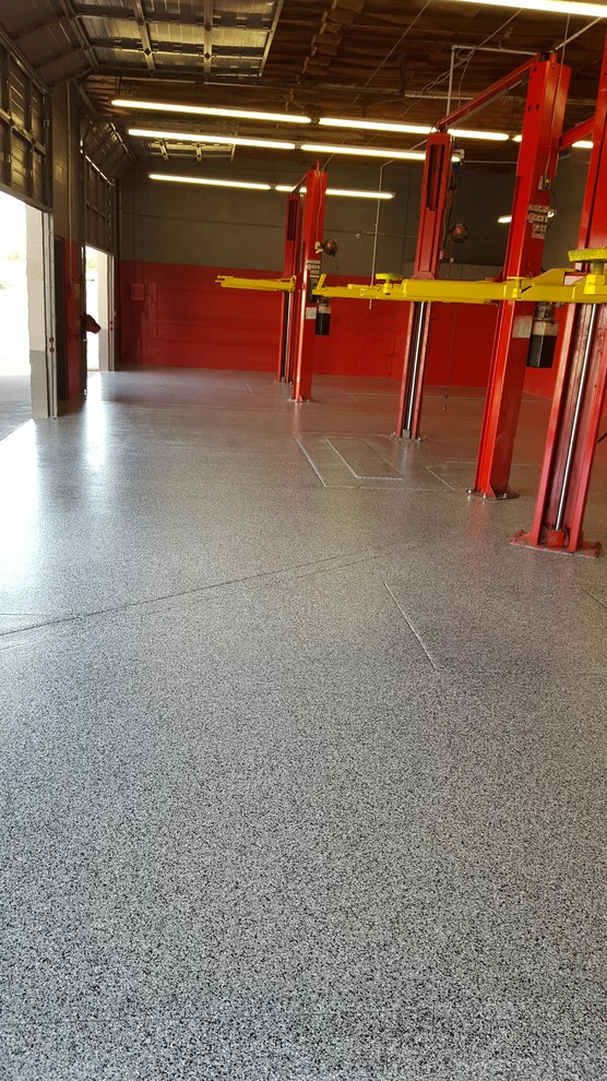 Mechanic Garage Flooring Traditional Garage Other by Tailored