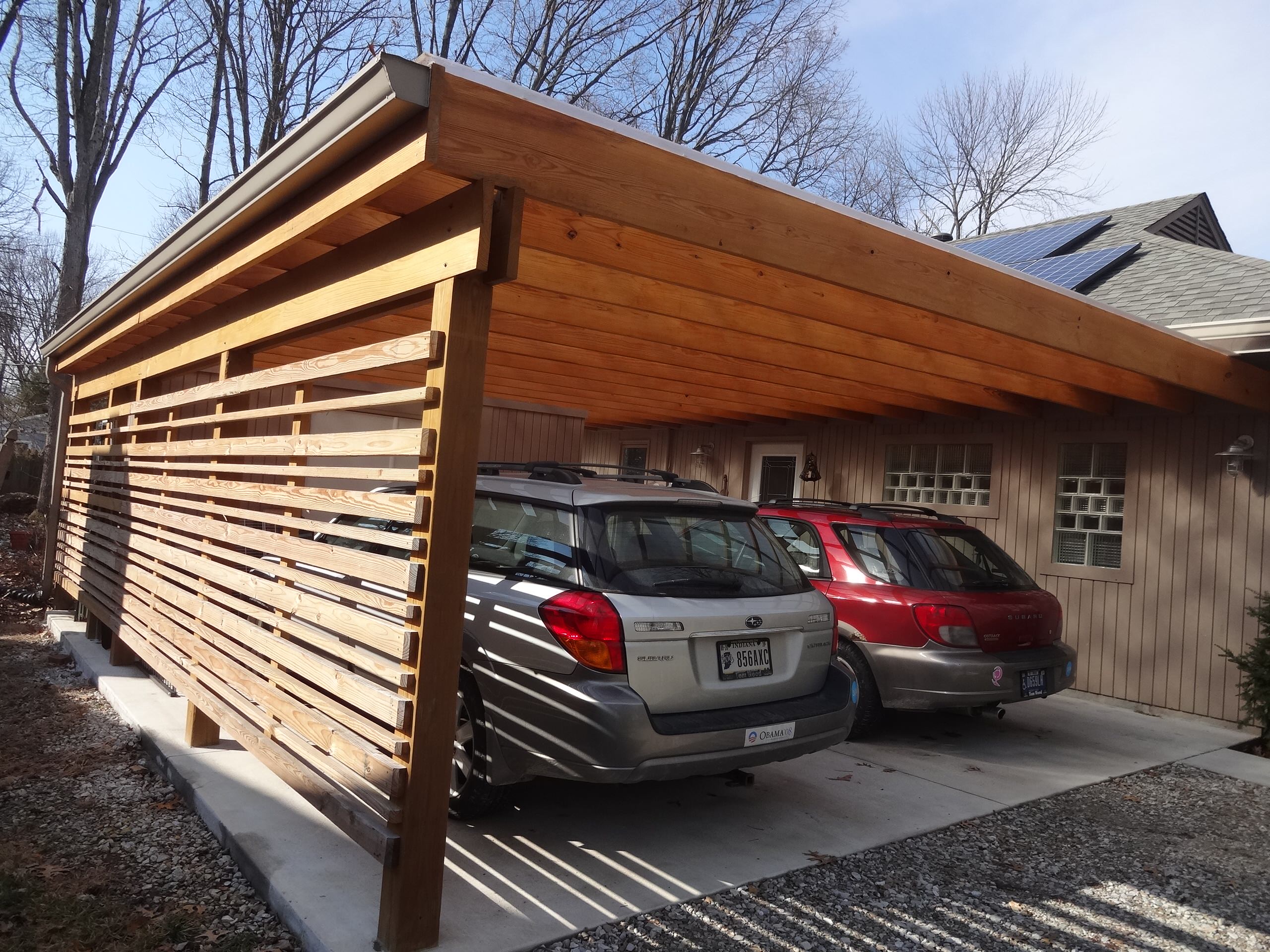 Mid Century Modern Carport Greyslate Provided Construction Services Midcentury Garage Indianapolis By Greyslate Building Group Llc Houzz