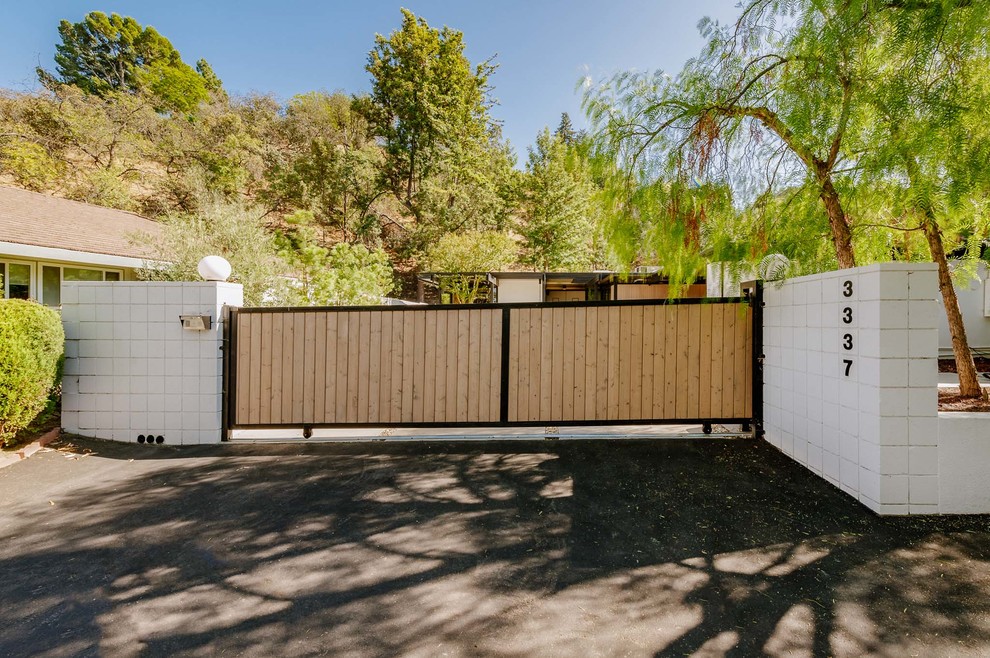 Large midcentury attached double carport in Los Angeles.