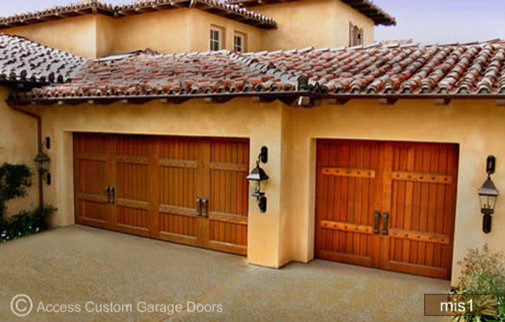 Garage - mediterranean garage idea in San Diego