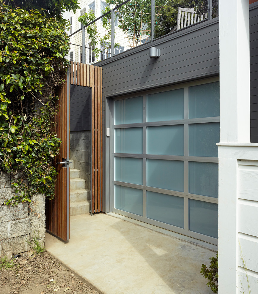 Photo of a medium sized contemporary attached single carport in San Francisco.