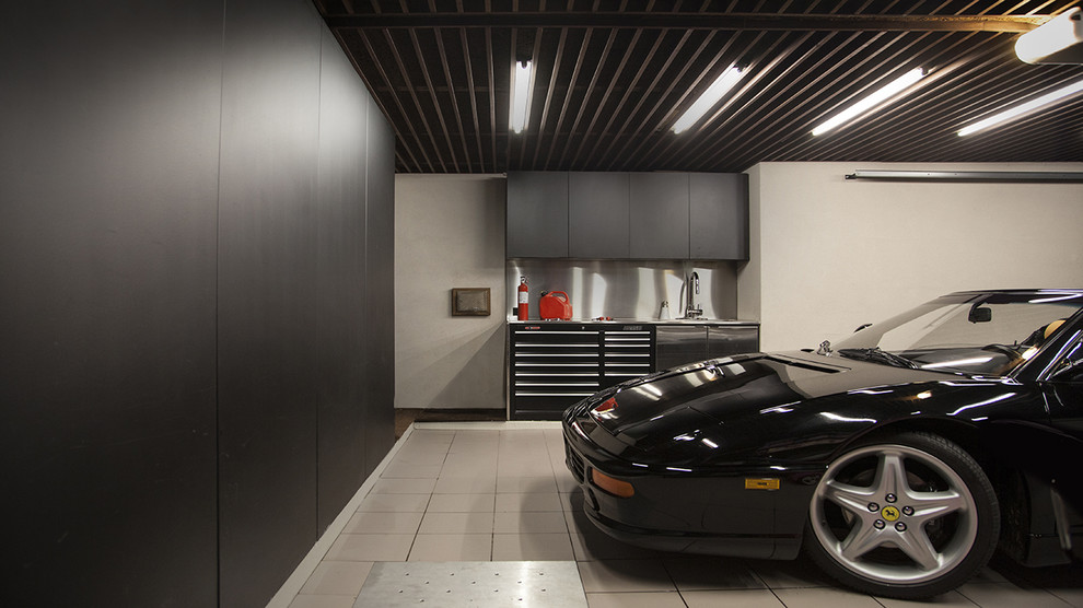 neon garage Contemporary Garage Montreal by CHROME DSGN / RICHARD BENOIT Houzz