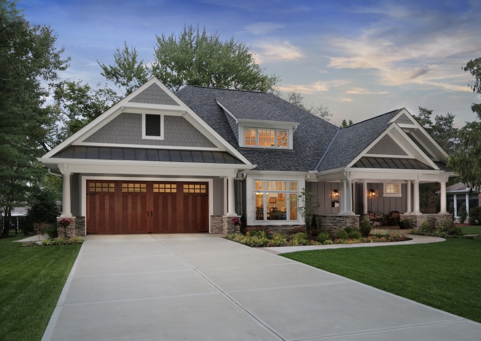 Design ideas for a traditional attached double garage in Cincinnati.