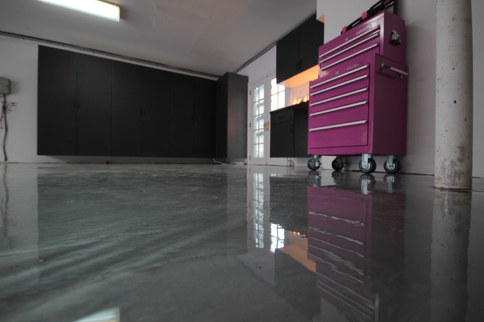 New Garage Flooring Traditional Garage Calgary by Tailored