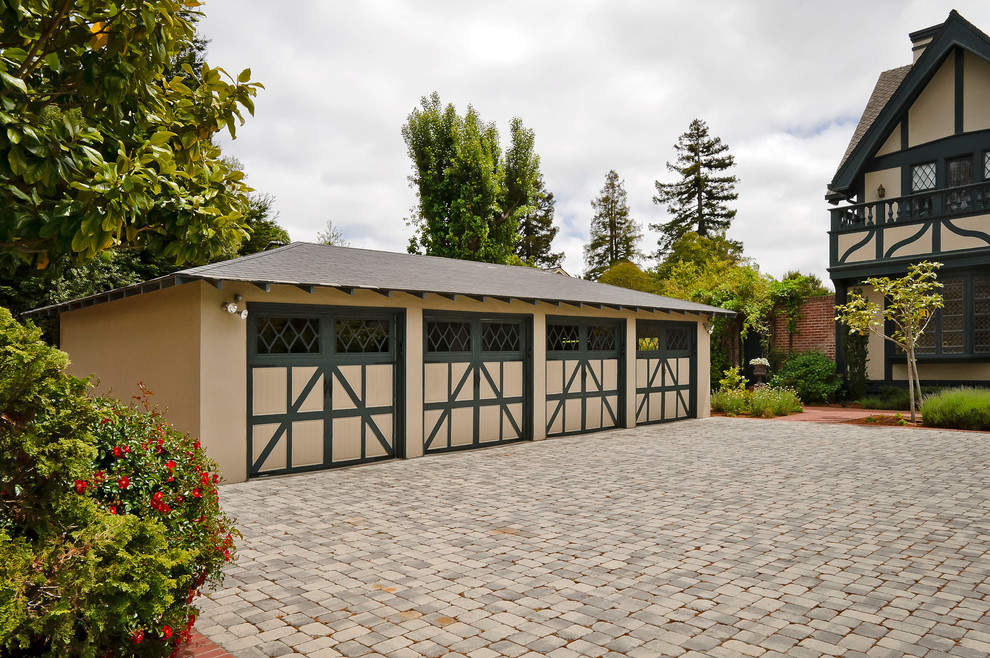This is an example of a traditional detached garage in San Francisco.