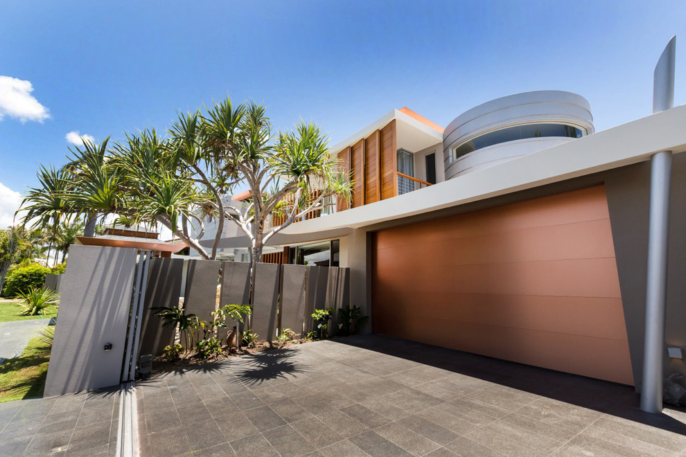 This is an example of a world-inspired double garage in Brisbane.