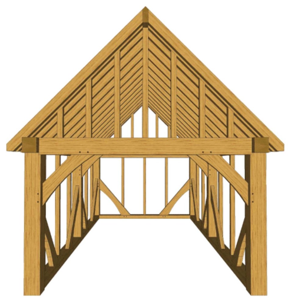 Oak Frame Garages Traditional Garage Sussex by Trade Oak Building Kits Houzz