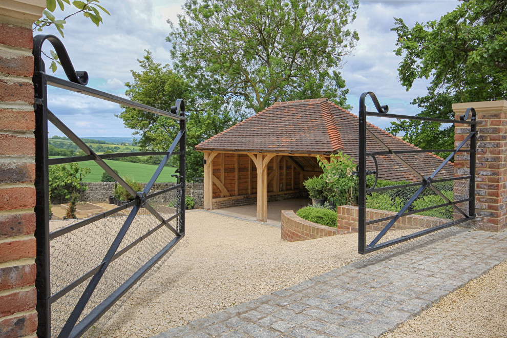 Medium sized traditional detached double carport in Sussex.