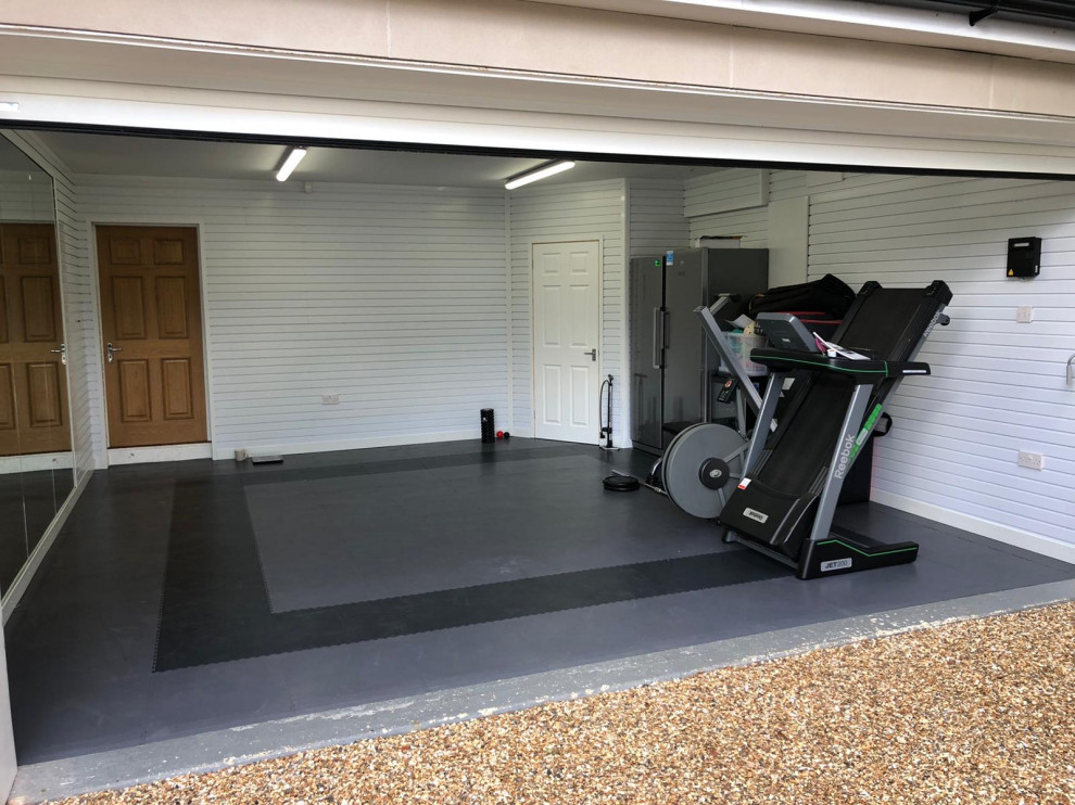 This is an example of a modern garage in Surrey.