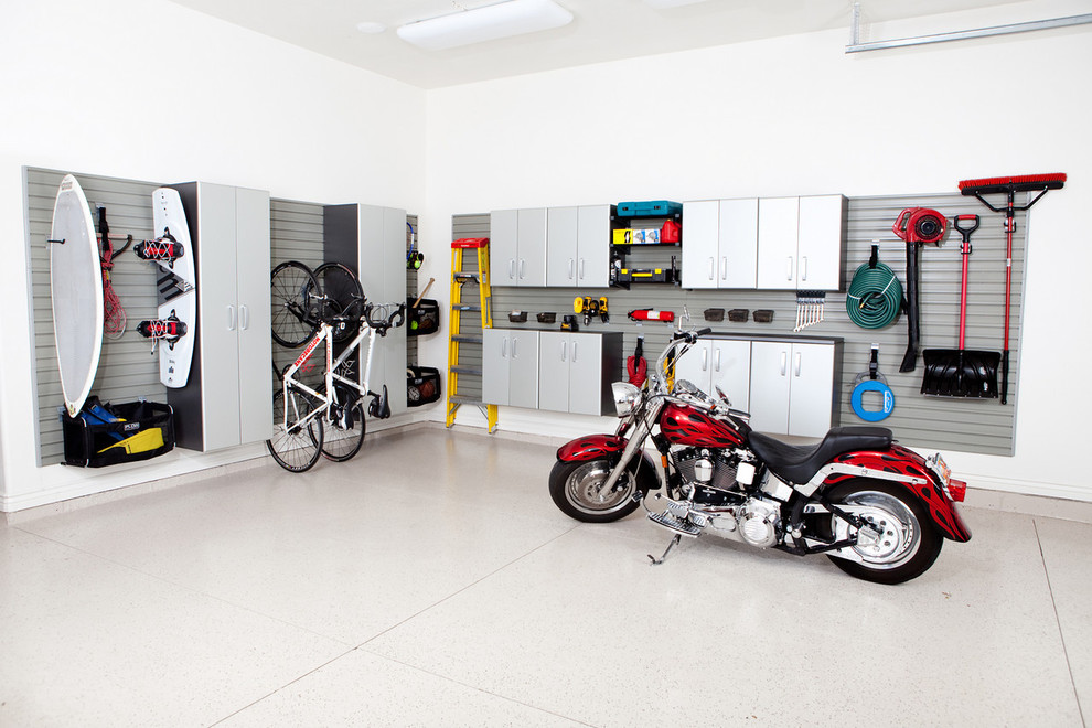Garage - large contemporary garage idea in Salt Lake City