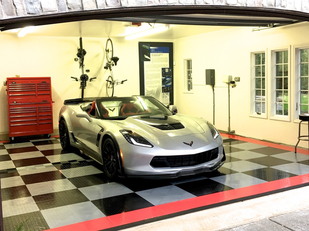 RaceDeck Garage Floor Bloomington IL , Corvette Garage Chicago by RaceDeck Houzz