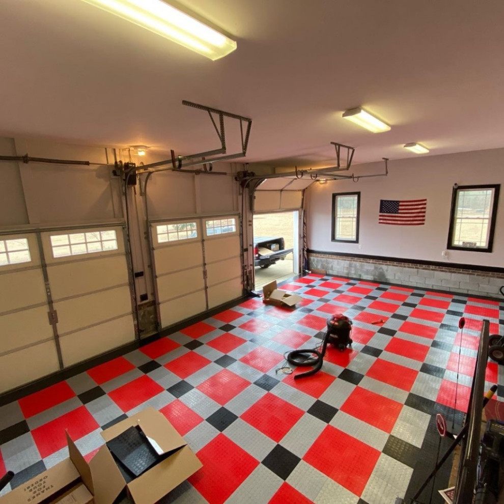 RaceDeck Garage Flooring Install Before & After Garage tiles