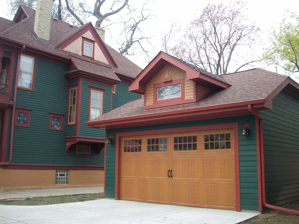 Mid-sized mountain style detached two-car carport photo in Milwaukee