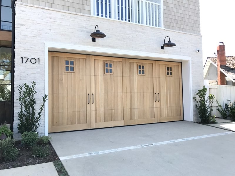 Rift Sawn White Oak Custom Garage Door, Garage Door Repair Orange County New York