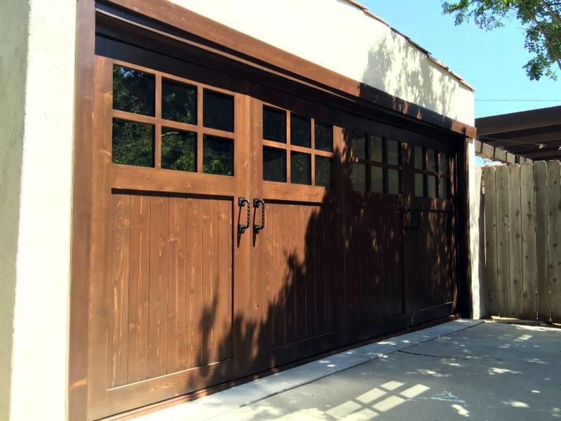 Photo of a medium sized rustic detached double garage in Los Angeles.