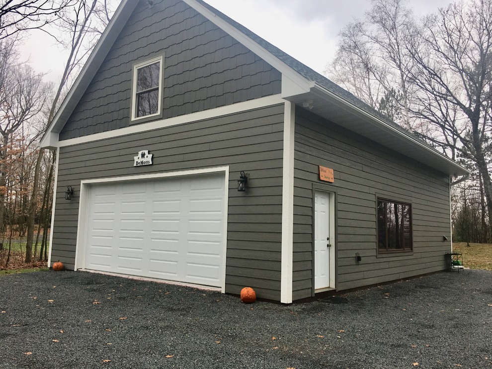 Scott &amp; Brenda’s Luck, WI “Garouse” Project Rustic Garage
