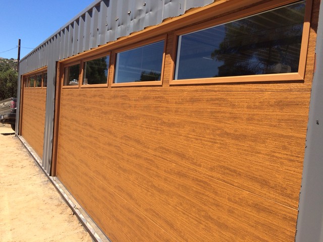 Shipping Container Garage Door - Industrial - Garage - San ...