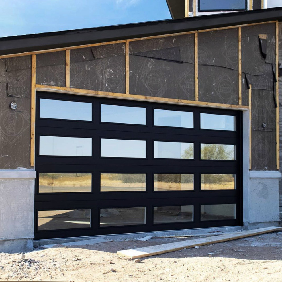 Skyline Flush Black Contemporary Garage Chicago by C.H.I