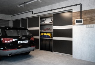 Sliding Doors Garage Storage Space Solutions Traditional Jacksonville By More Place Houzz Sliding Doors Garage Storage Space, Garage Cabinets With Sliding Doors