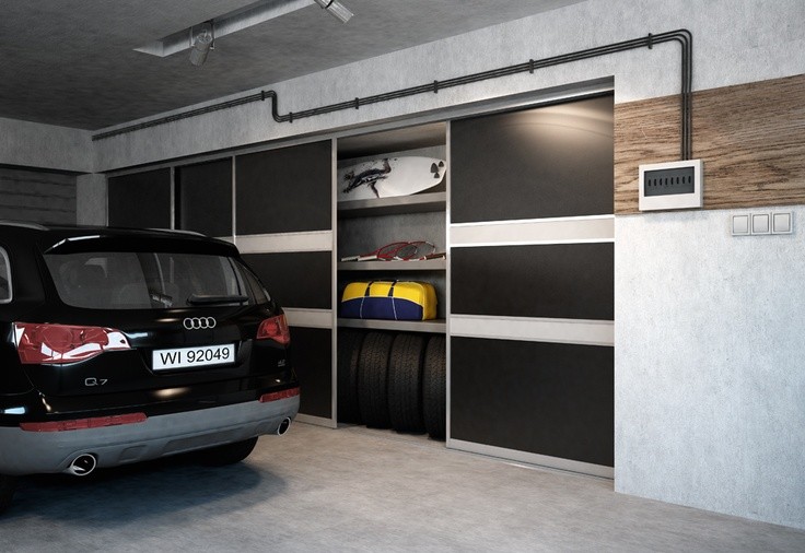 Sliding Doors Garage Storage Space, Garage Storage Cabinets With Sliding Doors