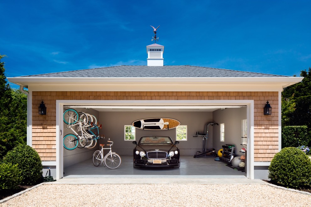 Idée de décoration pour un garage pour deux voitures séparé marin.