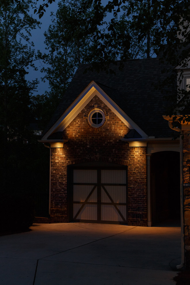 Suwanee, GA House Lighting Project 3 Traditional Garage Atlanta