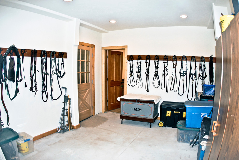Inspiration for a medium sized traditional attached garage in Denver.
