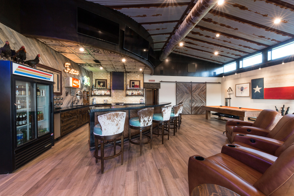 TG Ranch Man Cave Industrial Garage Dallas by