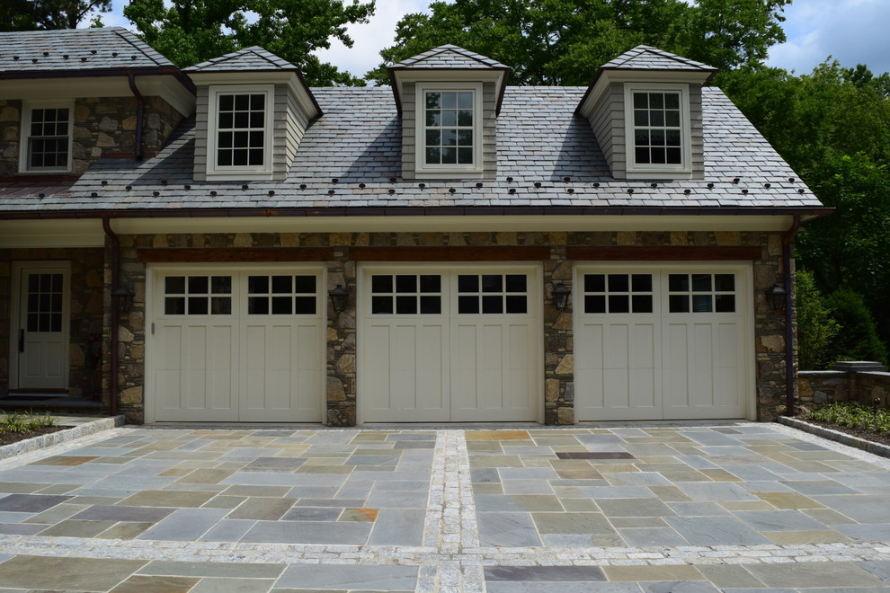 Inspiration for a large timeless garage remodel in New York