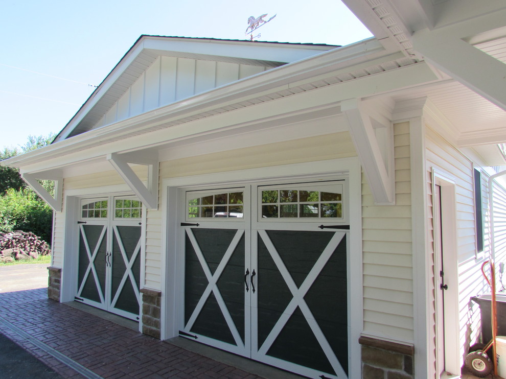 Three car garage addition in Loudoun County VA in horse farm country ...