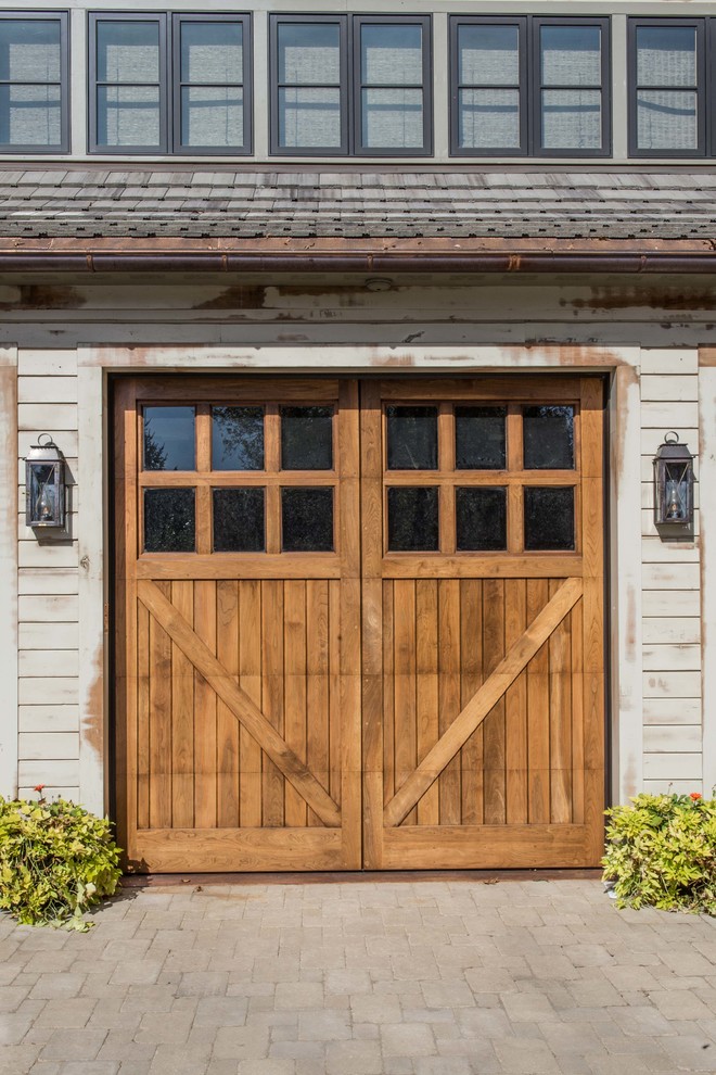 Town & Country Elegant Farmhouse Custom Home Build Rustic Garage St Louis by Pleasant