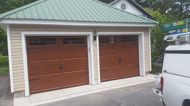 Transitional 2 Car Garage Fusion Porch New York By Sawran Overhead Door Houzz Car Garage Fusion Porch, 2 Car Garage Shed