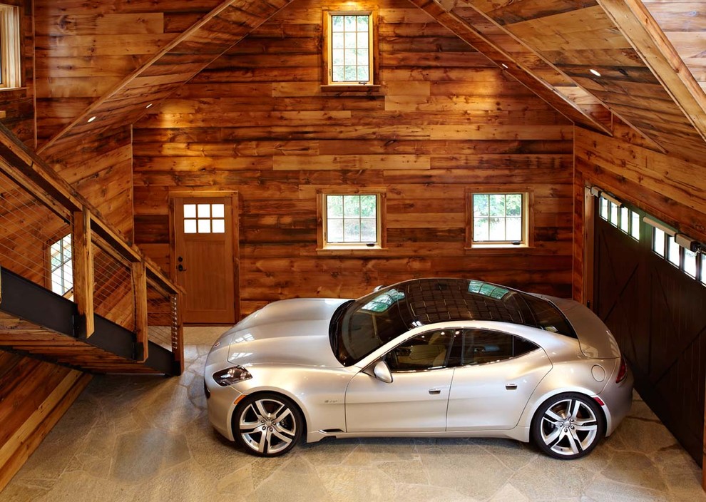 Ultimate man cave and sports car showcase - Traditional - Garage - New ...