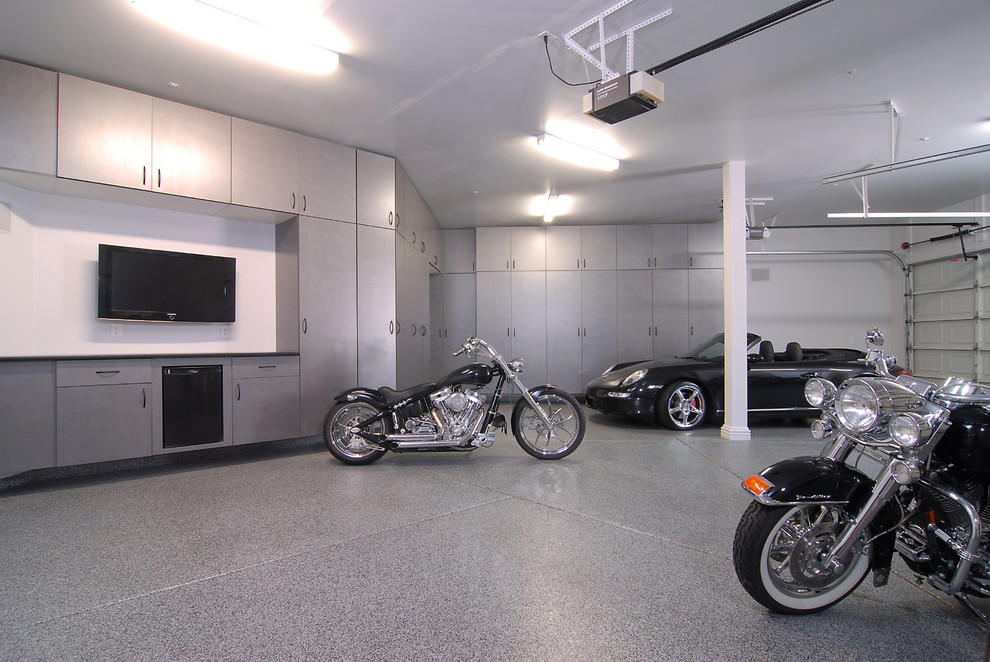 Huge minimalist garage photo in Seattle