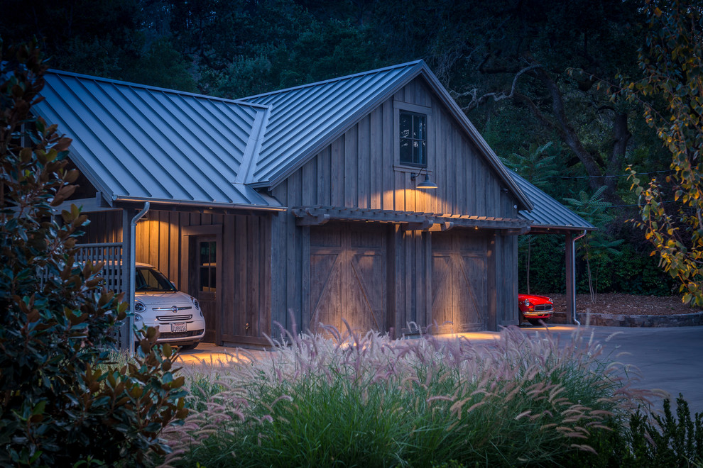Large rural detached carport in San Francisco with four or more cars.