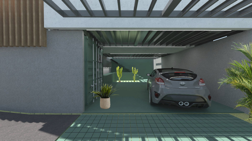 Идея дизайна: гараж в стиле лофт