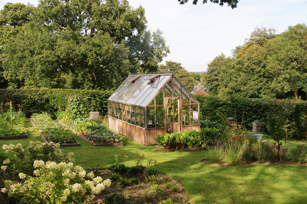 Farmhouse detached greenhouse in Sussex.