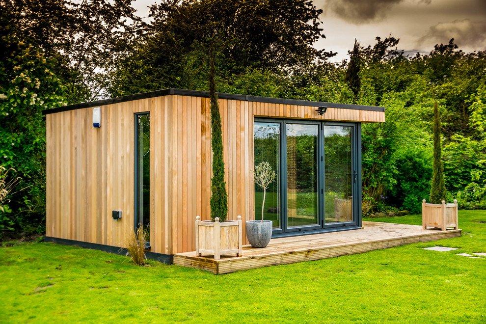 Studio / workshop shed - small contemporary detached studio / workshop shed idea in Cheshire