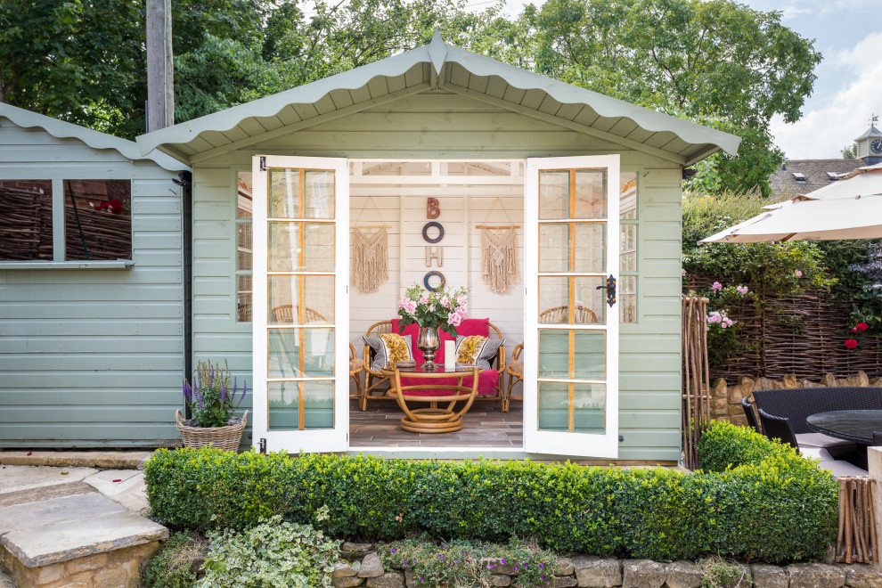 Design ideas for a romantic detached garden shed and building in Gloucestershire.