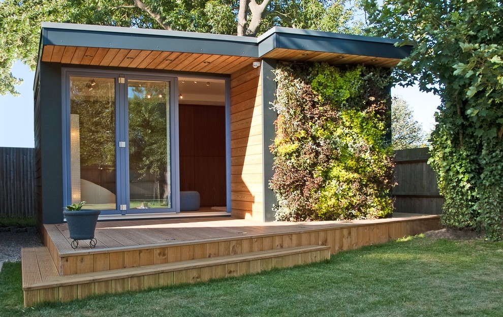 Design ideas for a small modern garden shed and building in West Midlands.