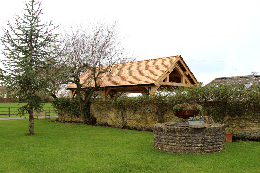 This is an example of a medium sized rustic detached garden shed and building in Oxfordshire.