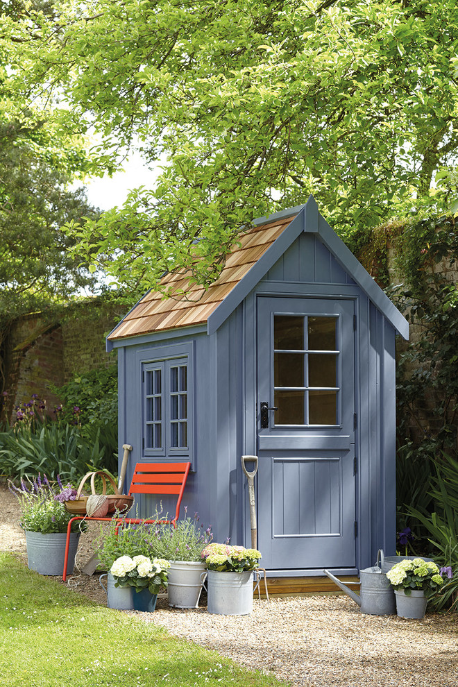 Garden shed - small traditional detached garden shed idea in West Midlands