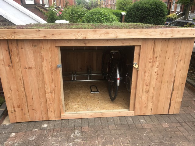 sliding bike storage