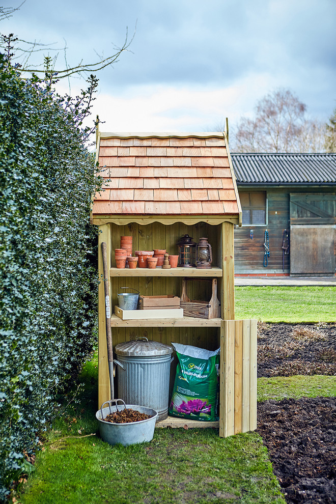 Inspiration for a small timeless garden shed remodel in West Midlands