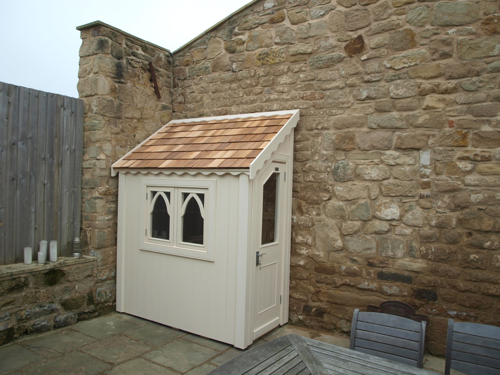 This is an example of a small traditional garden shed.