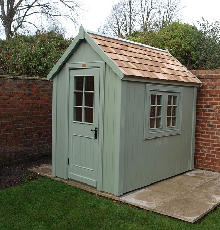 Photo of a small traditional garden shed in West Midlands.