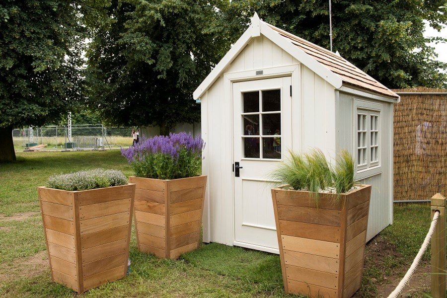 Design ideas for a small traditional garden shed in West Midlands.