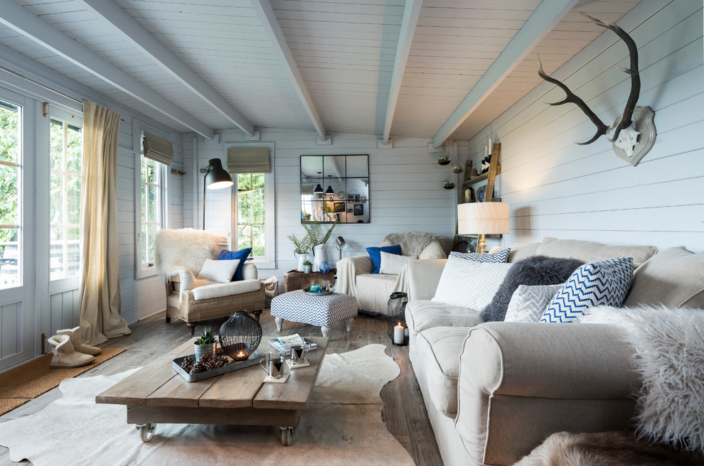 Inspiration for a large scandinavian detached shed remodel in Other