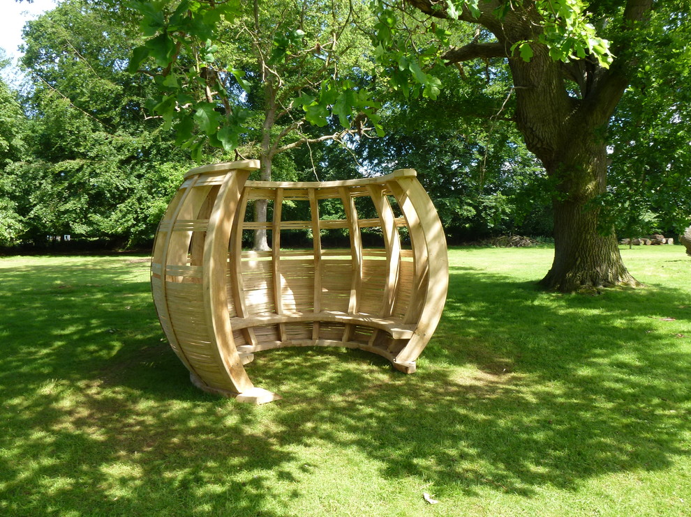 Inspiration for an expansive contemporary back garden seating in Other.