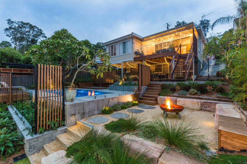 2018 Gold Award Residential Landscape Design 150m2 Tropical Landscape Newcastle Maitland By Aildm